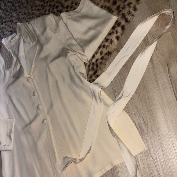 Vintage Peter Nygard Cream Blazer Sz L - Picture 6 of 7